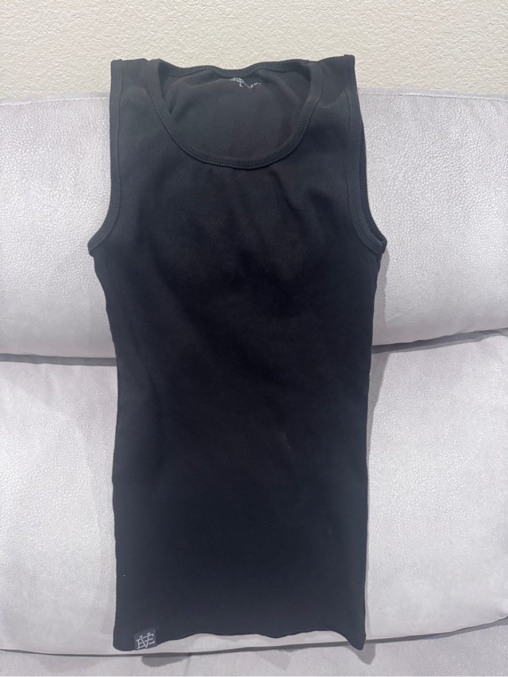 Women’s Black Ribbed Tank Top
